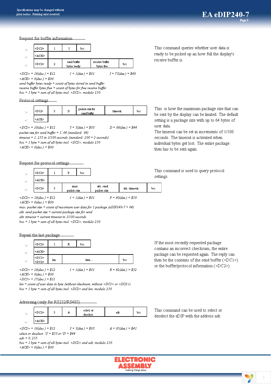 EA 0FP241-7SW Page 9